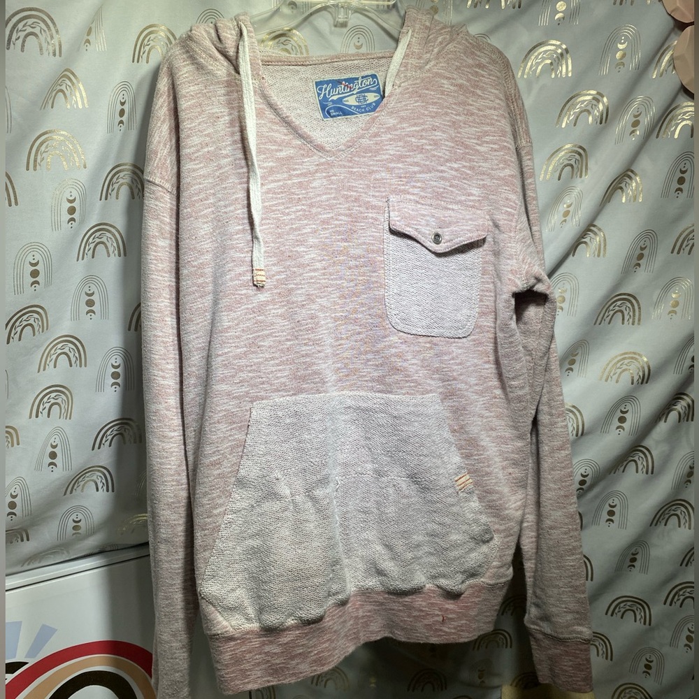 Vintage Huntington Beach Club Women's Light Pink Hoodie